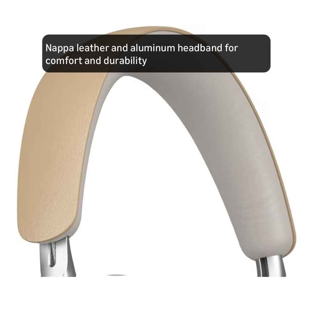 BNWT Bowers & Wilkins Px8 Over-Ear noise canceling Headphones in Tan and Silver - Picture 2 of 16